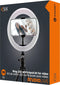 KSIX Live studio LED ring met tripod 14W zwart