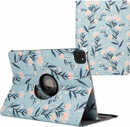 imoshion Tablet Hoes - Geschikt voor iPad Pro 11 (2022) / Pro 11 (2021) / Pro 11 (2020) / Pro 11 (2018) - 360° Draaibare Design Bookcase 2.0 - Flowers
