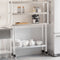 vidaXL - Keukenwerktafel - met - bovenschap - 110x30x150 - cm - roestvrij - staal