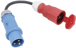 AS Schwabe 61375 Stroom Adapterkabel 32 A Zwart 0.3 m H07RN-F 3G 6 mm²