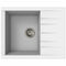 Stradour 1C XS - Gootsteen met Enkele Spoelbak en Afvoer - Inbedbaar - Wit