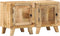 vidaXL - Nachtkastje - 2 - st - 40x32x46 - cm - massief - hout - ruw - mangohout