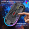 HXSJ T90 - Draadloze Gaming Muis - 2,4G + Bluetooth - RGB Verlichting - Zwart