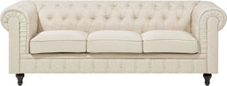 CHESTERFIELD - Chesterfield bank - Beige - Polyester