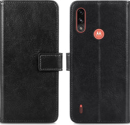 iMoshion Hoesje Geschikt voor Motorola Moto E7i Power Hoesje Met Pasjeshouder - iMoshion Luxe Bookcase - Zwart