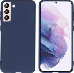 iMoshion Hoesje Geschikt voor Samsung Galaxy S21 Plus Hoesje Siliconen - iMoshion Color Backcover - Donkerblauw