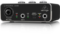Behringer U-Phoria UM2 - USB Audio Interface - 2x2 met MIDAS preamp - 48V phantom power