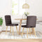 vidaXL - Eetkamerstoelen - 2 - st - stof - donkerbruin