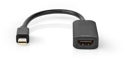 Nedis CCGB37654BK02 - Mini DisplayPort naar HDMI Adapter - 20cm - Zwart