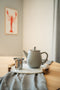 Bredemeijer - Theepot Duet Eva 1,1L betongrijs met filter - Dubbelwandig - theezeef
