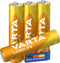 Varta 4103 - AAA Alkaline Wegwerpbatterij 1,5 V - Geel (4 stuks)