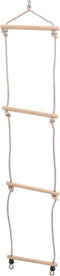 vidaXL Schommelzitje met touwladder polyetheen blauw