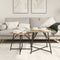 vidaXL - Set - van - 2 - Bijzettafels - in - Artisan - Eiken - met - Engineered - Wood - en - Metaal