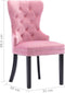 vidaXL - Eetkamerstoelen - 2 - st - fluweel - roze