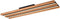 Trio Fontana - LED Plafonnière - 3-Staps Dimbaar 3000K - Zwart/Hout - 80 x 20 x 6 cm - 27W