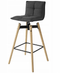 SoBuy FST45-DG - Barkruk - 360 Graden Draaibaar - Donkergrijs - 48 x 48 x 97 cm