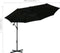 vidaXL - Zweefparasol - met - LED - en - stalen - paal - 300 - cm - zwart