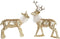Kerstversiering DKD Home Decor Hars Rendier (17,5 x 9 x 22,5 cm) (2 Stuks)