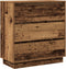 vidaXL - Nachtkastje - met - LED - in - Oude - Hout - 71x34,5x75 - cm