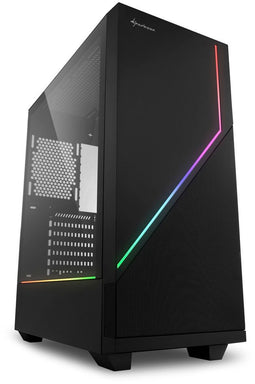 Sharkoon RGB Flow - ATX Semi-toren - Multicolour verlichting - Zwart