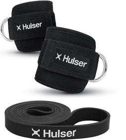 Hulser Sportieve Bundel - Ankle straps en resistance band - Weerstandsband 11-30 kg 104/208cm - 2 x Enkel strap (2 stuks)
