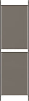 vidaXL - Kamerscherm - met - 5 - panelen - 300x200 - cm - stof - antracietkleurig