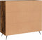 vidaXL - Dressoir - 90x34x80 - cm - bewerkt - hout - gerookt - eikenkleurig