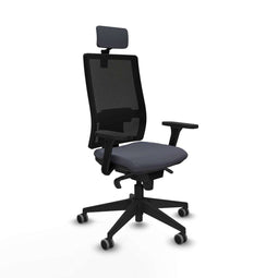 Piqueras y Crespo 3D066G2 - Bureaustoel - Hoofdsteun - Donker grijs