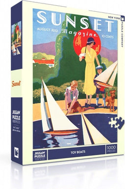 New York Puzzle Company - Sunset Toy Boats - 1000 stukjes puzzel