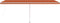 vidaXL - Luifel - handmatig - uittrekbaar - met - LED - 600x350 - cm - oranje - en - bruin