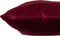 J-Line kussen Vierkant - fluweel - rood/bordeaux