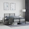 vidaXL - Bedframe - met - hoofd- - en - voeteneinde - metaal - zwart - 120x200 - cm