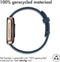 iMoshion Bandje Geschikt voor Oppo Watch 41 mm - iMoshion Siliconen band zilver knoopje - Donkerblauw