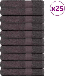 vidaXL - Saunahanddoeken - 25 - st - 80x200 - cm - 360 - g/m² - 100% - katoen - antraciet