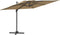 vidaXL - Zweefparasol - met - dubbel - dak - 300x300 - cm - taupe