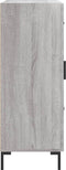 vidaXL - Dressoir - 69,5x34x90 - cm - bewerkt - hout - grijs - sonoma - eikenkleurig