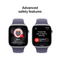 Apple Watch Series 11 - Smartwatch - GPS + Cellular - 46mm Aluminium Sportbandje S/M Zilver (Paars)