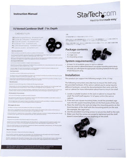 Startech.com CABSHELF1U7V - 1U Ventilerend Rack Schap - 17 cm diep - Geschikt tot 20 kg