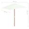 vidaXL - Parasol - met - houten - paal - 150x200 - cm - zandkleurig