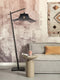 GOOD&MOJO Vloerlamp Ibiza - Bamboe/Zwart - 83x65x176cm - - Staande lampen voor Woonkamer - Slaapkamer