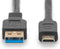 Digitus USB-kabel USB-A stekker, USB-C stekker 1.00 m Zwart DB-300146-010-S