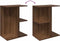 vidaXL - Nachtkastje - 46,5x29x61 - cm - bewerkt - hout - bruin - eikenkleur