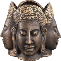 PTMD Bloempot Zio - 40x40x40 cm - Cement - Bruin