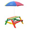AXI Nick Picknicktafel met Parasol in Regenboog kleuren - Picknick tafel voor kinderen van FSC hout