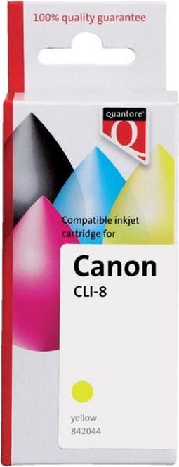 Inktcartridge quantore canon cli-8 + chip geel | 1 stuk