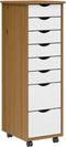 vidaXL - Ladekast - MOSS - verrijdbaar - massief - grenenhout - honingbruin