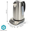 Nedis KAWK8000WIFI - Waterkoker - 1,7L - Instelbare temperatuur - RVS
