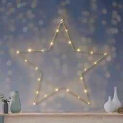 Nampook LED ster verlichting - Kerstster - 25 gouden LED's - 45 cm