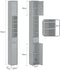 SoBuy BZR34 - Badkamer Opbergkast Kolomkast - 5 open niveaus 1 lade 2 deuren - Grijs