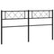 vidaXL - Hoofdbord - 180 - cm - metaal - zwart